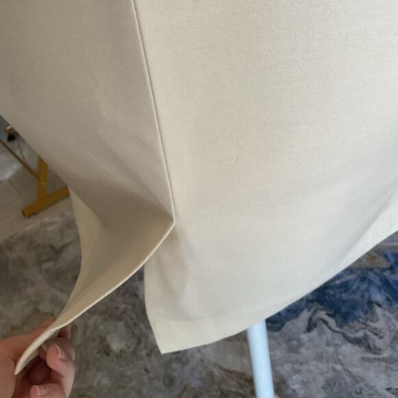 NWT Amir Taghi Silk Wool Bow Tie Blazer Vest Size 2 White Brown - Picture 6 of 12